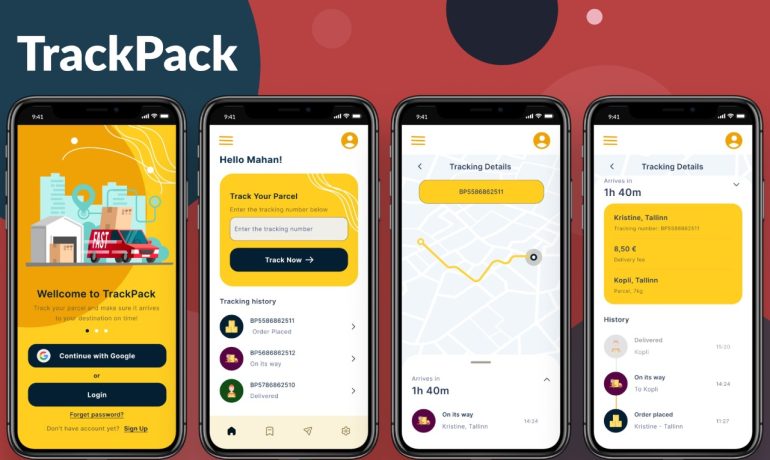 trackpack app display