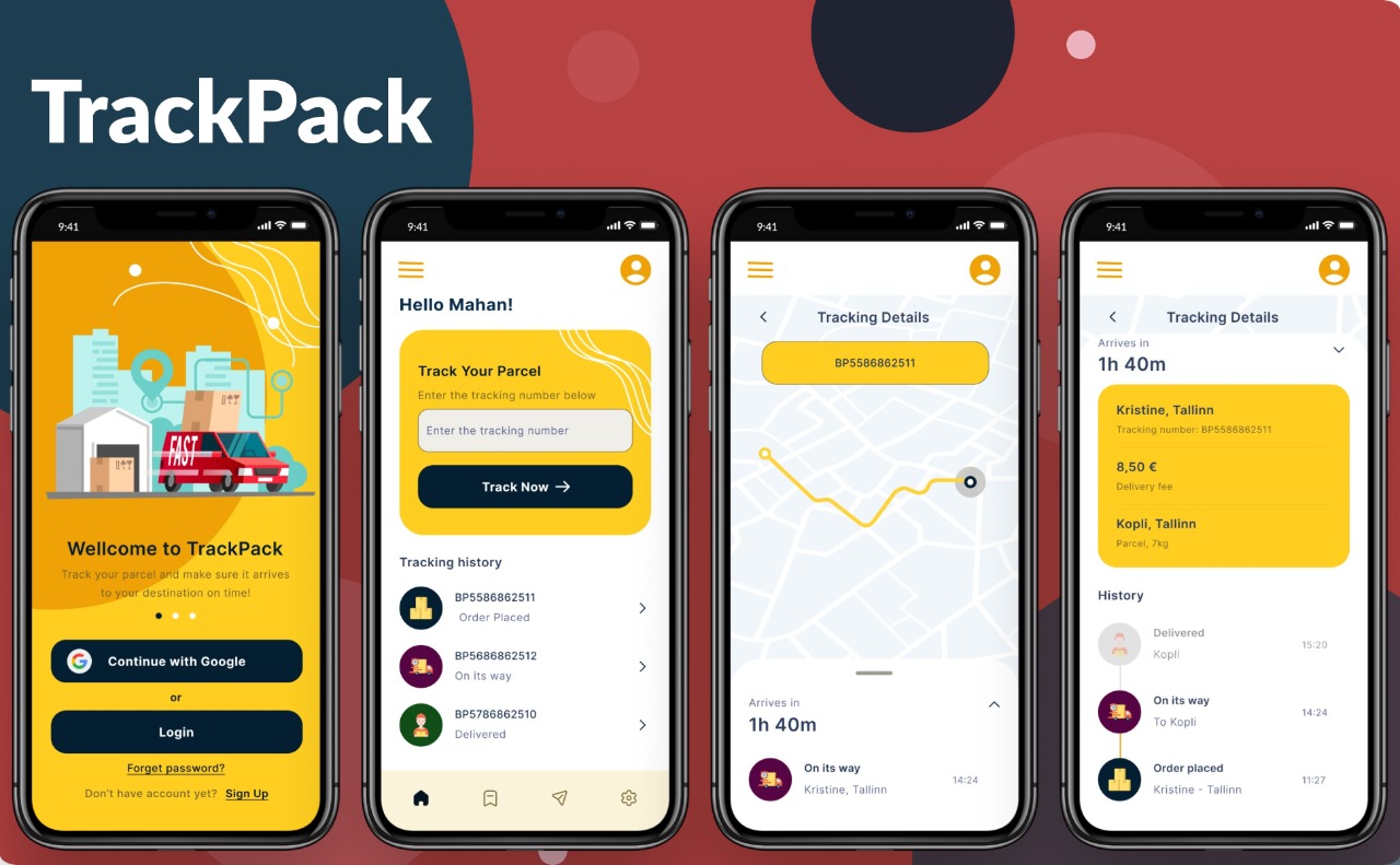 trackpack app display